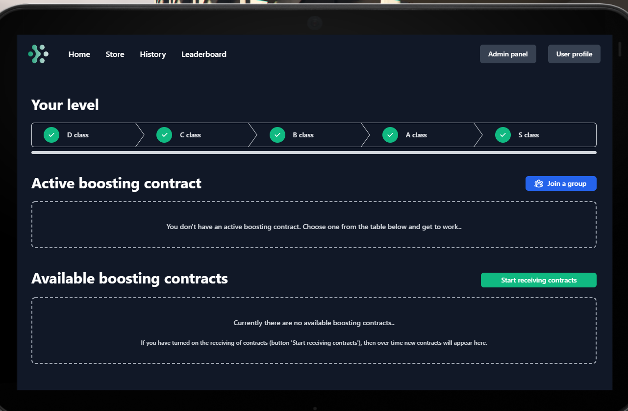 Interfaz de Boosting en UrbanRP